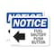 Signmission Fuel Shutoff Push Button (Left Arrow) Sign With Symbol, 5 in W x Rectangle, Vinyl Decal OS-2PACK-NS-D-35-L-12941 - alternate 1